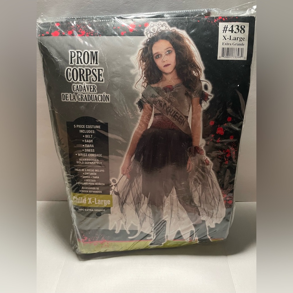 Brand New Girls Prom Corpse Halloween Costume Child Size X-Large 14-16